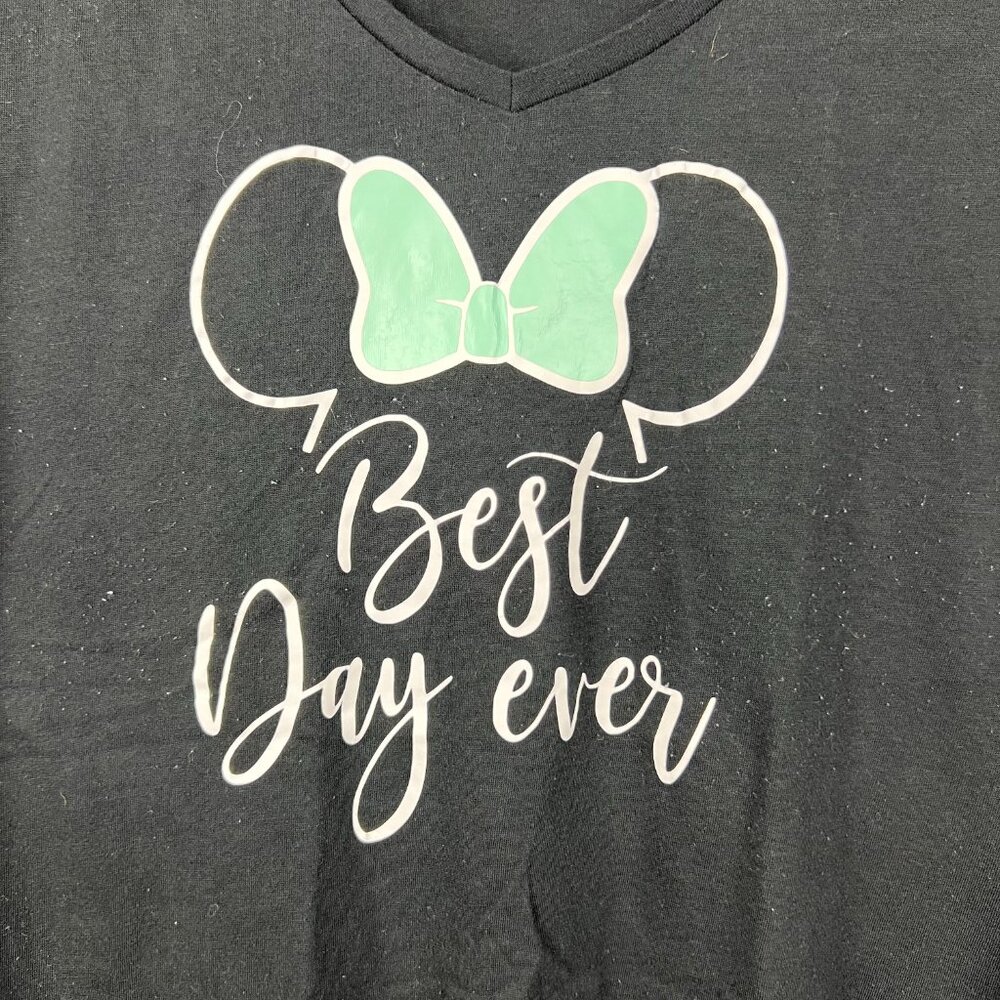Women's Best Day Ever Minnie Mouse Shirt, Black, Medium - Picture 2 of 2